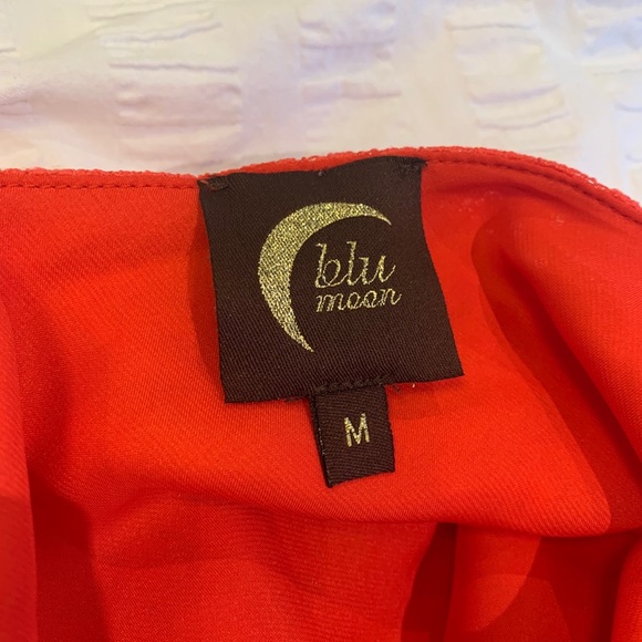 ⭐️ Blu Moon Coral Mini Lace Dress SzM - Picture 4 of 5